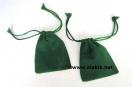 Green velvet pouches
